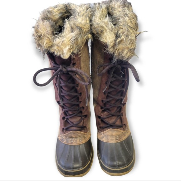 Sorel Cate the Great Brown Boots Weatherproof Lace up 7 - Picture 3 of 10